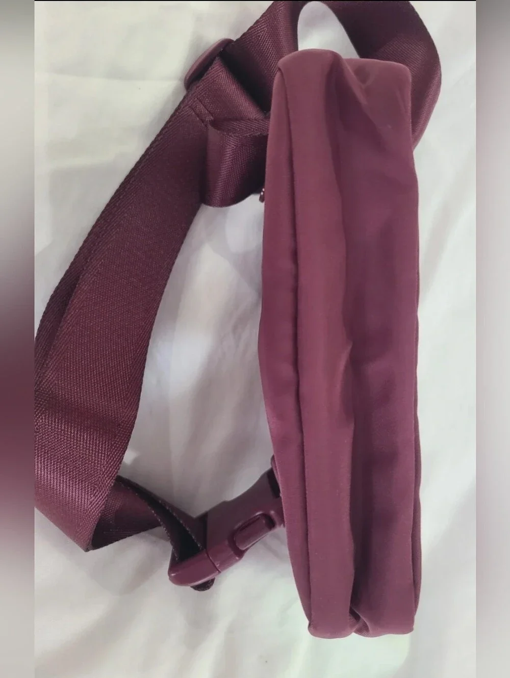 Burgundy Nylon crossbody belt bag fanny pack NWOT